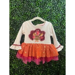 Little Lass Thanksgiving Dress, Toddlers size 24 Months,